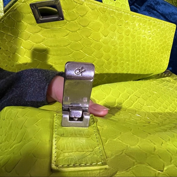 Proenza Schouler PS1 Tote Neon Yellow Python - Picture 16 of 16